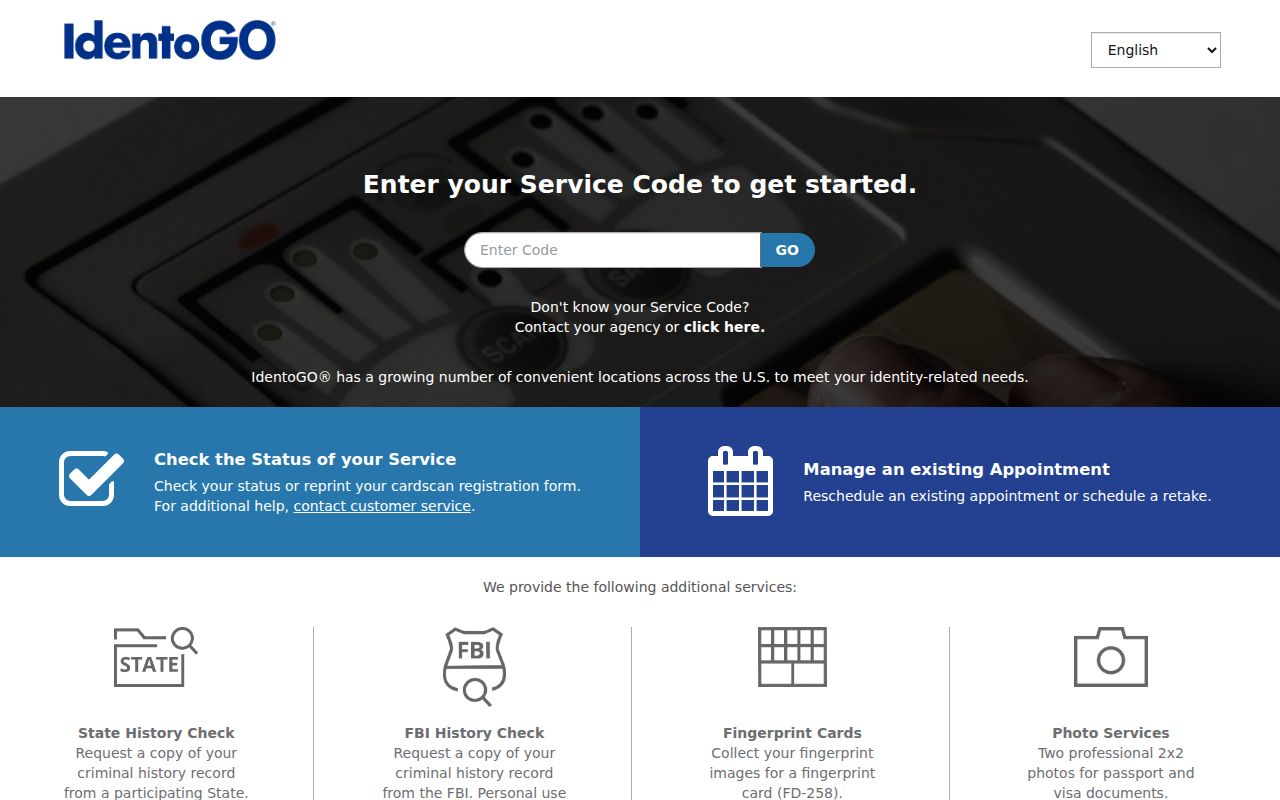Nicholson criminal history fingerprint enrollment through IdentoGO