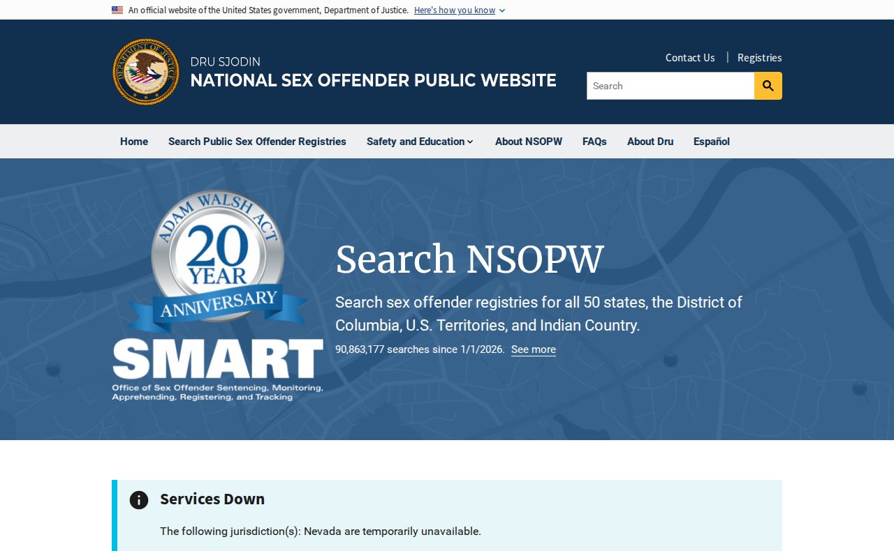 Wyoming County sex offender search using the national NSOPW interface